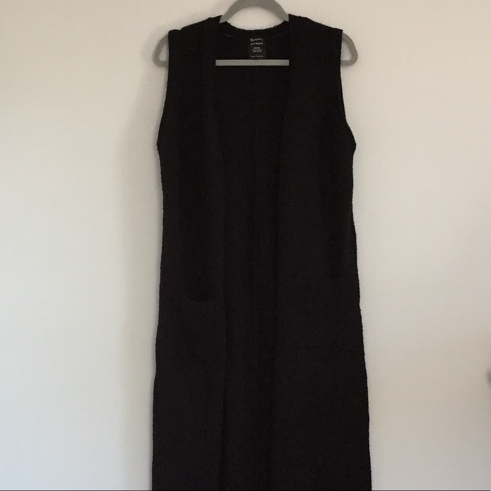 Bershka knit sleeveless longline cardigan